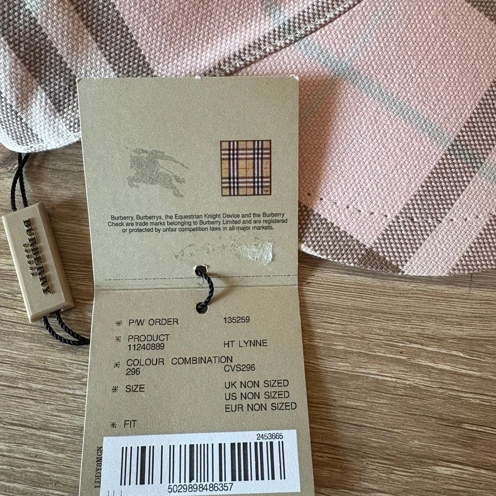 Burberry London Pink Plaid Sun Visor – NWT - Picture 3 of 6